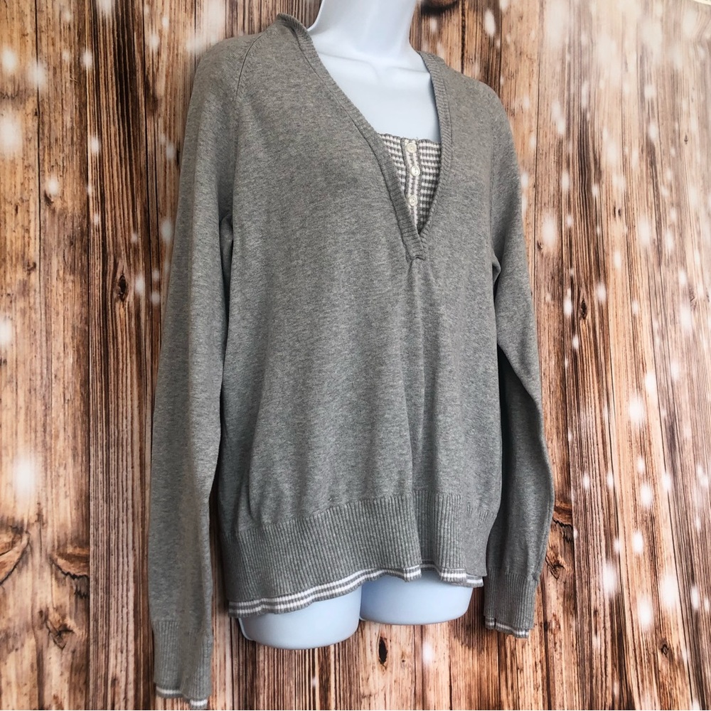 Lane Bryant Venezia Gray Hooded Sweater - Picture 2 of 10